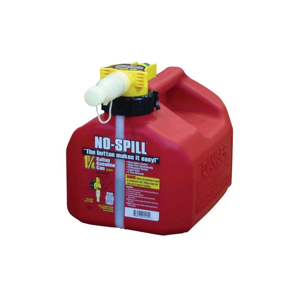 NO-SPILL Gas Can 1.25GAL Plastic Red